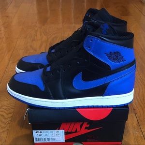 2013 Air Jordan 1 Retro High “Black/ Royal” sz 12